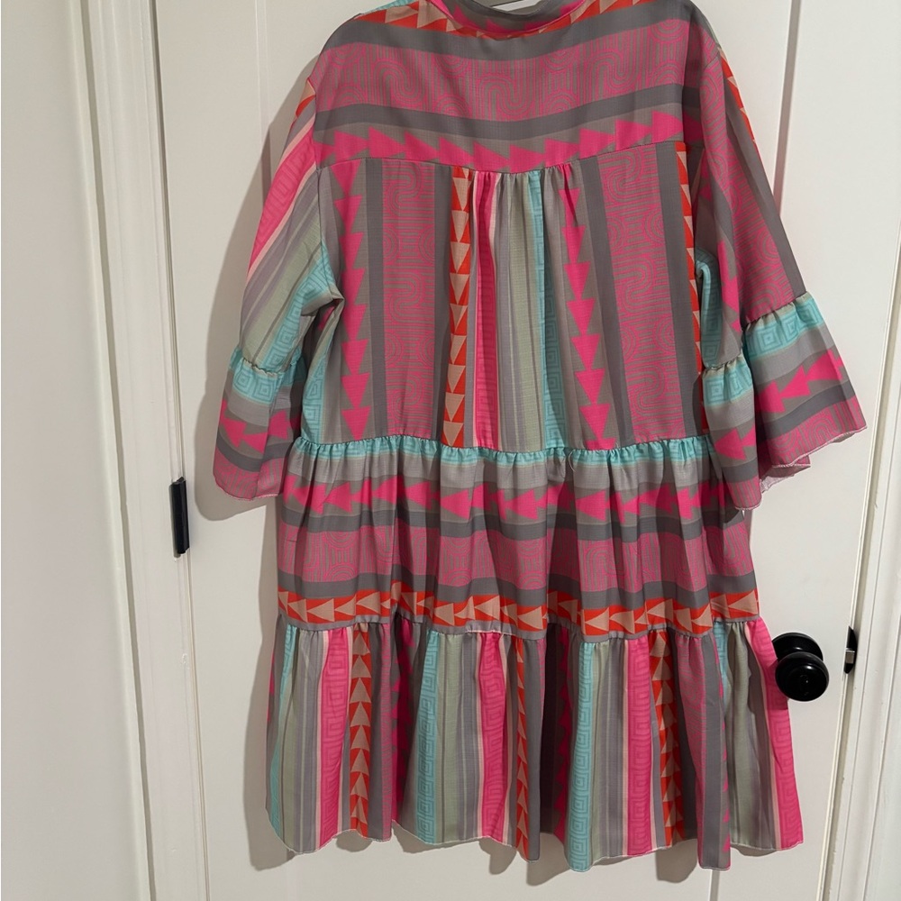 Colorful Geometric Patterned Dress - Picture 4 of 7